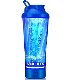 VOLTRX Premium Electric Protein Shaker Bottle, Made with Tritan - BPA Free - 24 oz Vortex Portable Mixer Cup/USB C Rechargeable Shaker Cups for Protein Shakes (Blue)