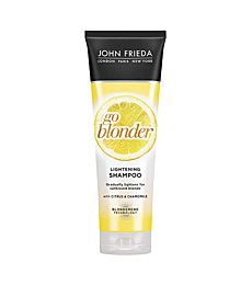 John Frieda Go Blonder Shampoo, Gradual Hair Lightening Shampoo, with citrus and chamomile, featuring our BlondMend Technology, 8.3 Ounce (2 Pack)