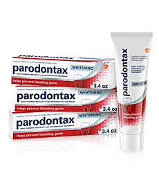 Parodontax Teeth Whitening Toothpaste To Help Bleeding Gums, Gum Toothpaste For Gum Health, 3.4 Oz x 3