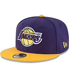 NBA Los Angeles Lakers Boys 9Fifty 2Tone Snapback Cap, One Size, Purple