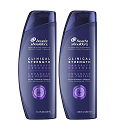 Head & Shoulders Clinical Strength Dandruff Shampoo Twin Pack, Advanced Oil Control with Refreshing Citrus, 13.5 Oz Each