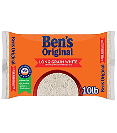 BEN'S ORIGINAL Enriched Long Grain White Rice, Parboiled Rice, 10 lb Bag