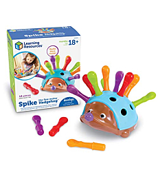 Learning Resources Spike The Fine Motor Hedgehog - 14 Pieces, Ages 18+ months Toddler Learning Toys, Fine Motor and Sensory Toys, Educational Toys for Toddlers, Montessori Toys
