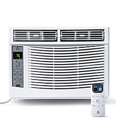 Acekool 6000 BTU Smart Air Conditioner Window Unit, 110-115V Window AC Unit with Remote/App Control and Dehumidify Function, Energy Savings, Quiet Operation, Cools 250 Sq.ft