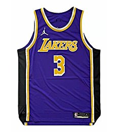 Jordan Brand Anthony Davis Los Angeles Lakers Authentic Purple Statement Edition Jersey - Men's Small (40)