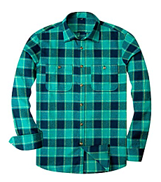 Men's plaid flannel shirt, blue/grey, relaxed fit