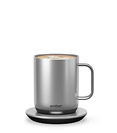 Ember Temperature Control Smart Mug 2, 10 oz, Stainless Steel, 1.5-hr Battery Life - App Controlled Heated Coffee Mug