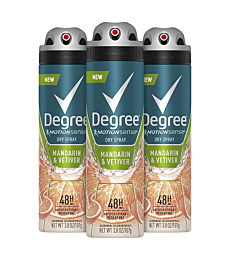 Degree Men Antiperspirant Deodorant Spray Mandarin & Vetiver 48-Hour Protection 3.8 oz 3 count