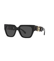 Versace Woman Sunglasses Black Frame, Dark Grey Lenses, 53MM