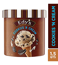 Dreyer's, Cookies and Cream Ice Cream, 1.5 qt (Frozen)