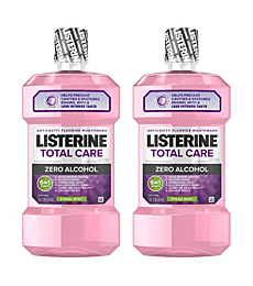 Two bottle of Listerine Total Care Zero Alcohol Anticavity Mouthwash