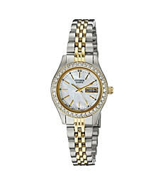 Citizen Quartz Womens Watch, Stainless Steel, Crystal, Two-Tone (Model: EQ0534-50D)