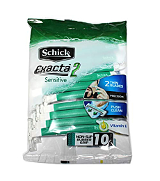 Schick Exacta2 Sensitive Disposable Razor, 10 Count (1Pack)