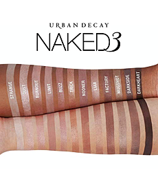 URBAN DECAY Naked3 Eyeshadow Palette, 12 Versatile Rosy Neutral Shades for Every Day - Ultra-Blendable, Rich Colors with Velvety Texture - Set Includes Mirror & Double-Ended Makeup Brush