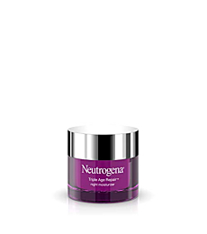 Neutrogena Triple Age Repair Anti-Aging Night Cream with Vitamin C; Fights Wrinkles & Even Tone, Dark Spot Remover & Firming Anti-Wrinkle Face & Neck Cream; Glycerin & Shea Butter, 1.7 oz