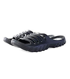 Vertico - Shower Sandals | Slide-On and Comfortable Pool-Side Shoes - Black & Grey (9-10 US)