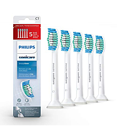 Philips Sonicare Genuine SimplyClean Replacement Toothbrush Heads, 5 Brush Heads, White, HX6015/03