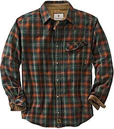 Legendary Whitetails Men's Buck Camp Flannel Shirt, Brownstone Plaid, 3X-Large