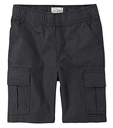 The Children's Place Boys Pull on Cargo Shorts,Washed Black Single,10
