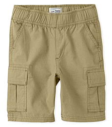 The Children's Place Boys Pull on Cargo Shorts,Washed Black Single,10