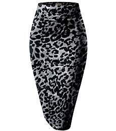 Hybrid & Company Womens Pencil Skirt for Office Wear KSK43584 10590 Black/Mult S