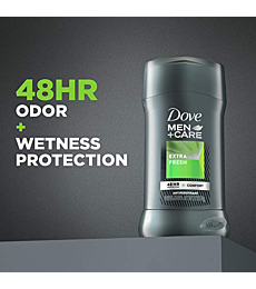 Dove Men+Care Antiperspirant Deodorant With 48-hour sweat and odor protection Extra Fresh Antiperspirant for men formulated with vitamin E and Triple Action Moisturizer | 2.7 Ounce (Pack of 4)