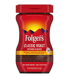 Folgers Classic Roast Instant Coffee Crystals, 8 Ounces