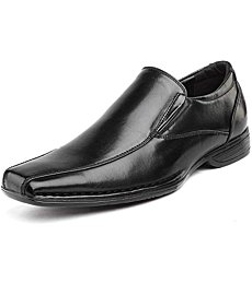 Bruno Marc Men's Giorgio-1 Black Leather Lined Dress Loafers Shoes - 6.5 M US