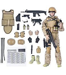 BJPEY 12" Special Forces Action Figures Soldiers Toys 1:6 Scale for Children Kids Boys Toys Age 8 10 12 14