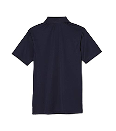 French Toast boys Short Sleeve Moisture Wicking Stretch Sport Polo Shirt, Navy, 4 5 US