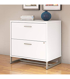 Bush Business Furniture Office by Kathy Ireland Method Lateral File Cabinet-Assembled, White