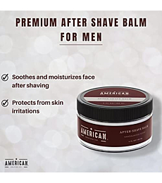 After Shave Balm for Smooth (Sandalwood Scent), Silky & Irritation Free Skin, Soothes and Moisturizes Face After Shaving, Treats Redness & Razor Burn, Post Shave Lotion by American Shaving Co - 4 Oz