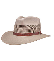 American Hat Makers Straw Hats for Men & Womens Sun Hats - Outdoor Summer Beach and Golf Hats - Florence Fedora Cream