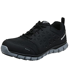 Reebok mens Sublite Cushion Work Safety Toe Athletic Work Industrial Construction Shoe, Black, 10.5 X-Wide US