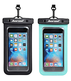 Universal Waterproof Case,Hiearcool Waterproof Phone Pouch Compatible for iPhone 13 12 11 Pro Max XS Max Samsung Galaxy s10 Google Up to 7.0", IPX8 Cellphone Dry Bag for Vacation-2 Pack