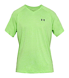 Under Armour Men's Tech 2.0 V-Neck Short-Sleeve T-Shirt , Zap Green (722)/Jet Gray , Small