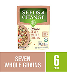 SEEDS OF CHANGE Organic Seven Whole Grains Rice Blend, Microwaveable Ready to Heat, 8.5 Ounces (Pack of 6)