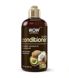 WOW Skin Science Hair Conditioner - Coconut & Avocado Oil - Restore Dry, Damaged Hair - Increase Gloss - Reduce Split Ends, Frizz - Sulfate, Silicones, Paraben Free - All Hair Types, Adults & Children - 500 mL