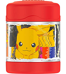 THERMOS FUNTAINER 10 Ounce Stainless Steel Vacuum Insulated Kids Food Jar, Pokemon