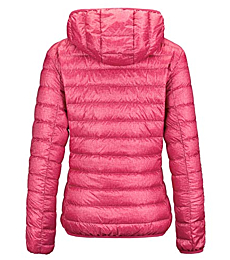 Wantdo Women's Winter Short Down Jacket Packable Light Warm Coat Magenta Small