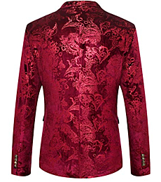 Men's slim fit floral suit jacket for a stylish and eye-catching look