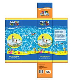 Taylor Toy Kiddie Pool - Non Inflatable Round Snapset Kids, Toddlers, Infant, Baby Swimming Pool - Large Collapsible Plastic Outdoor Dino Pools for Backyard - (6ft x 1.25ft Deep, 203 Gal)