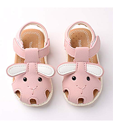 6 Months-2Years Childrens Kids Baby Girls Summer Cute Cartoon Rabbit Beach Shoes Soft Bottom Non-Slip Baotou Sandals