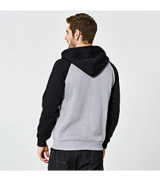 Men Hoodie Long Sleeve Kanga Pocket Active Running Sweatshirt, Light Gray-L