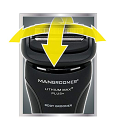 MANGROOMER Lithium Max Plus Body Groomer, Ball Groomer, Body Trimmer, Electric Groin Hair Trimmer with Free Bonus Foil Included