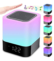 Gallstep Bluetooth Speaker with colorful bedside lamp and alarm clock