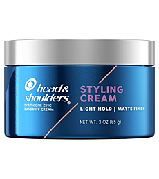 Head & Shoulders Anti-Dandruff Styling Hair Cream for Men, Light Hold, Matte Finish, 3 Oz