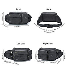 TUDEQU Fanny Pack for Women Men Hiking Waist Packs,Water resistant Belt Bags with Adjustable Strap,2 Hidden Bottle Holders,Hip Bum Bag for Outdoors Workout Traveling Casual Running Hiking Cycling