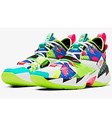 Nike Jordan WHY NOT ZER0.3, Men's Basketball Shoe, White Black Racer Pink Ghost Green Racer Blue, 3.5 UK (36 EU)