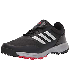 adidas Men's Tech Response Spikeless Golf Shoe, Ftwr White/Core Black/Grey Two, 12